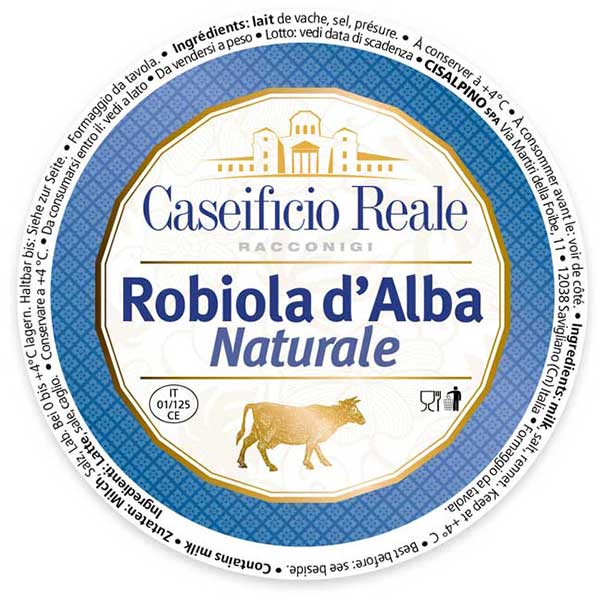 Label Robiola naturale