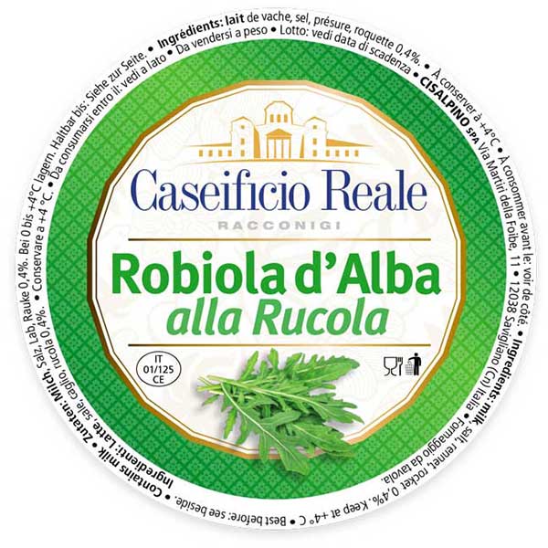 Label Robiola alla rucola
